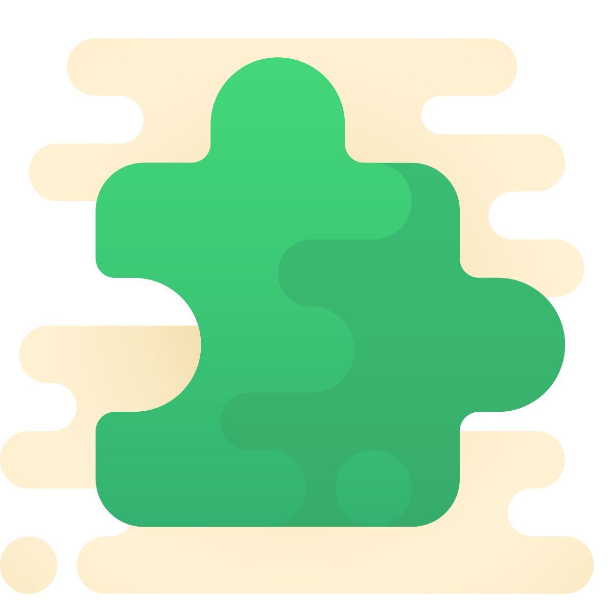 cute clipart style puzzle icon
