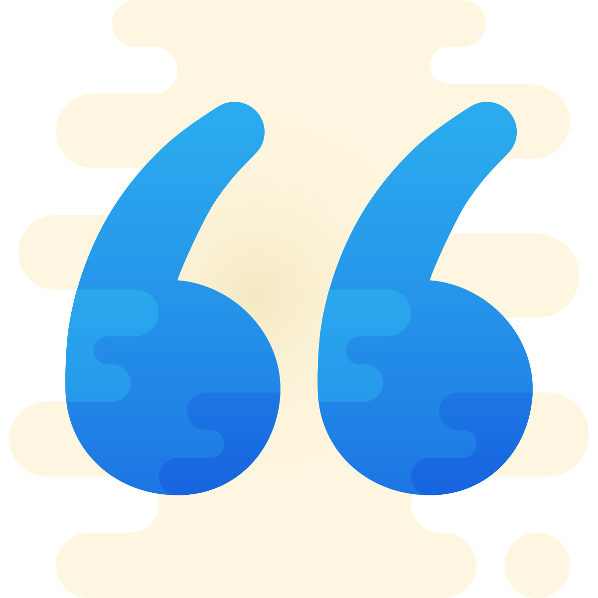 cute clipart style quote left icon