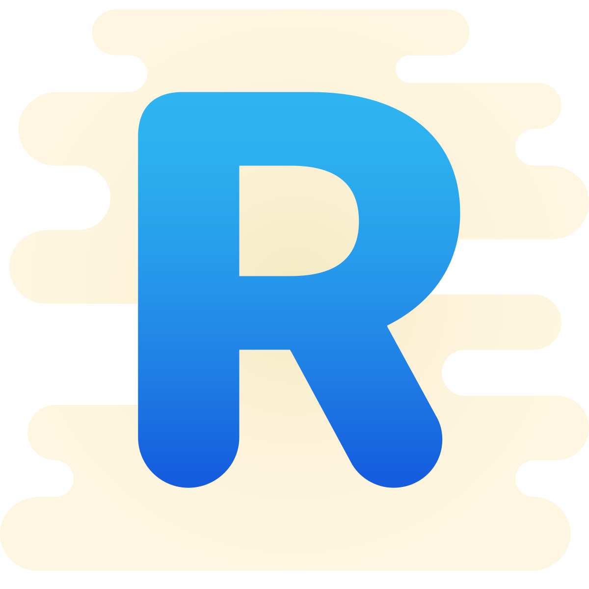 cute clipart style r icon