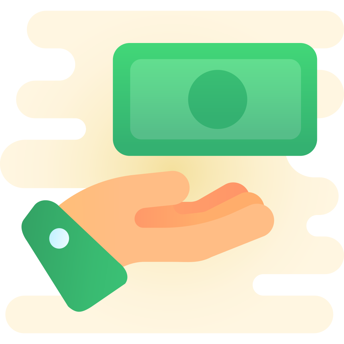 cute clipart style refund icon