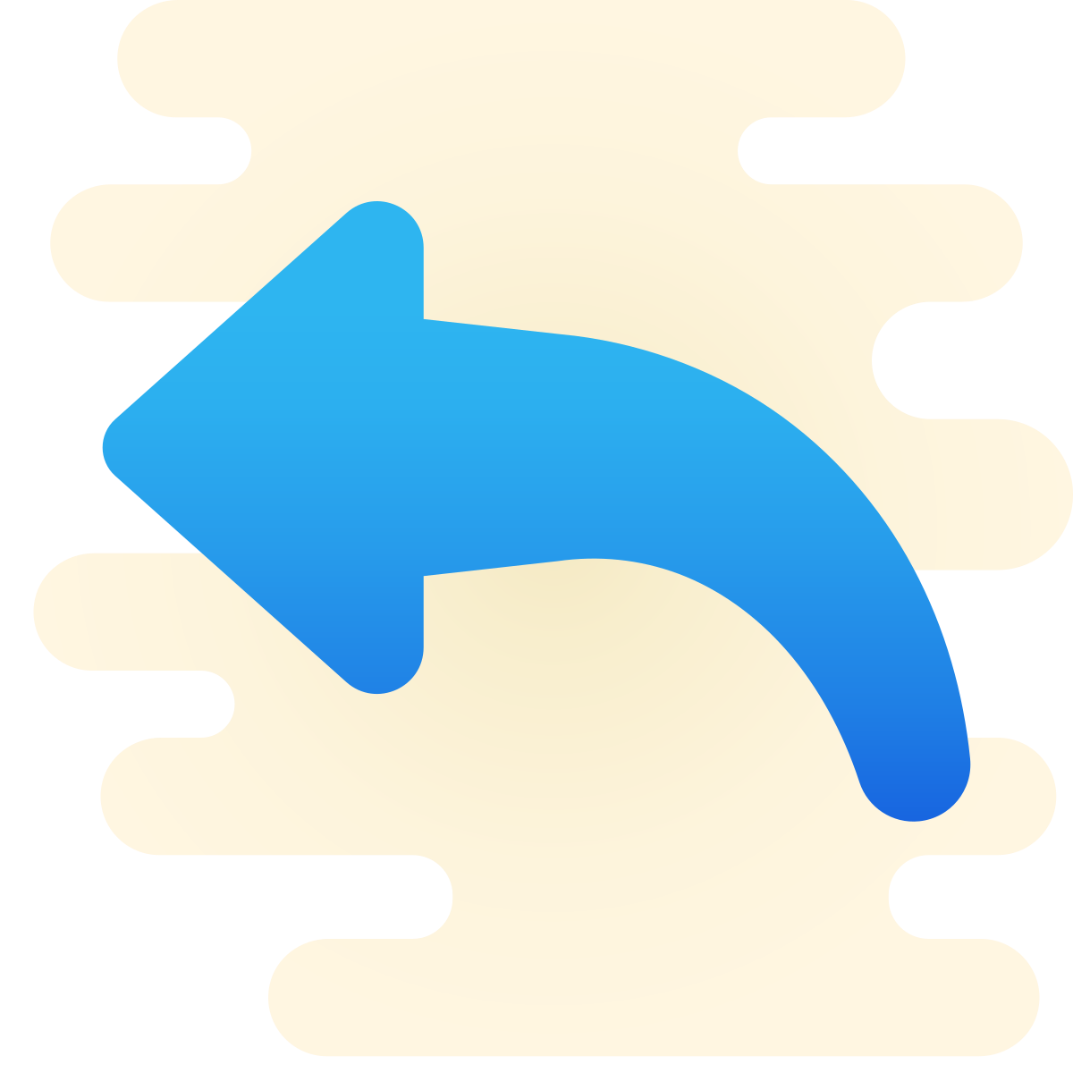 cute clipart style reply arrow icon