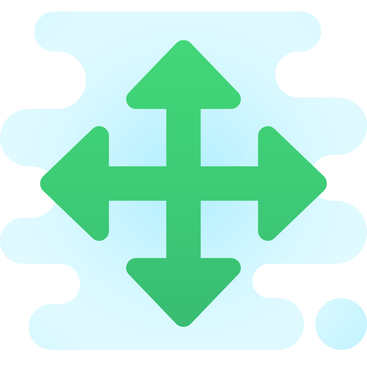 cute clipart style resize four directions icon
