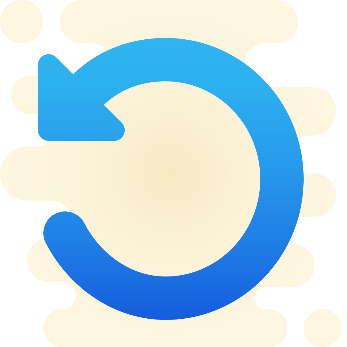 cute clipart style rotate icon