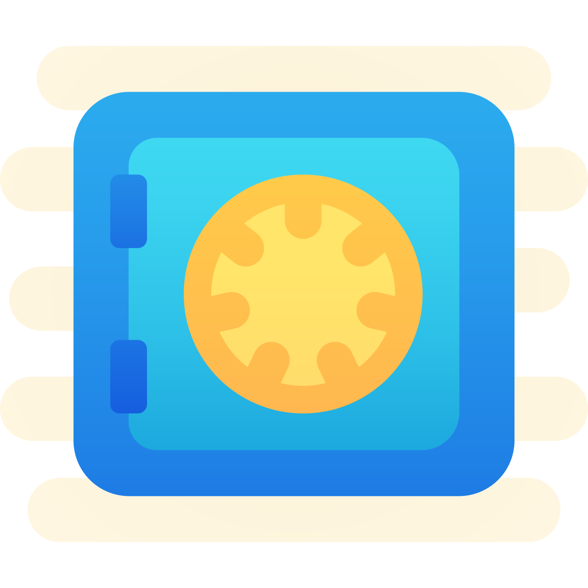 cute clipart style safe icon