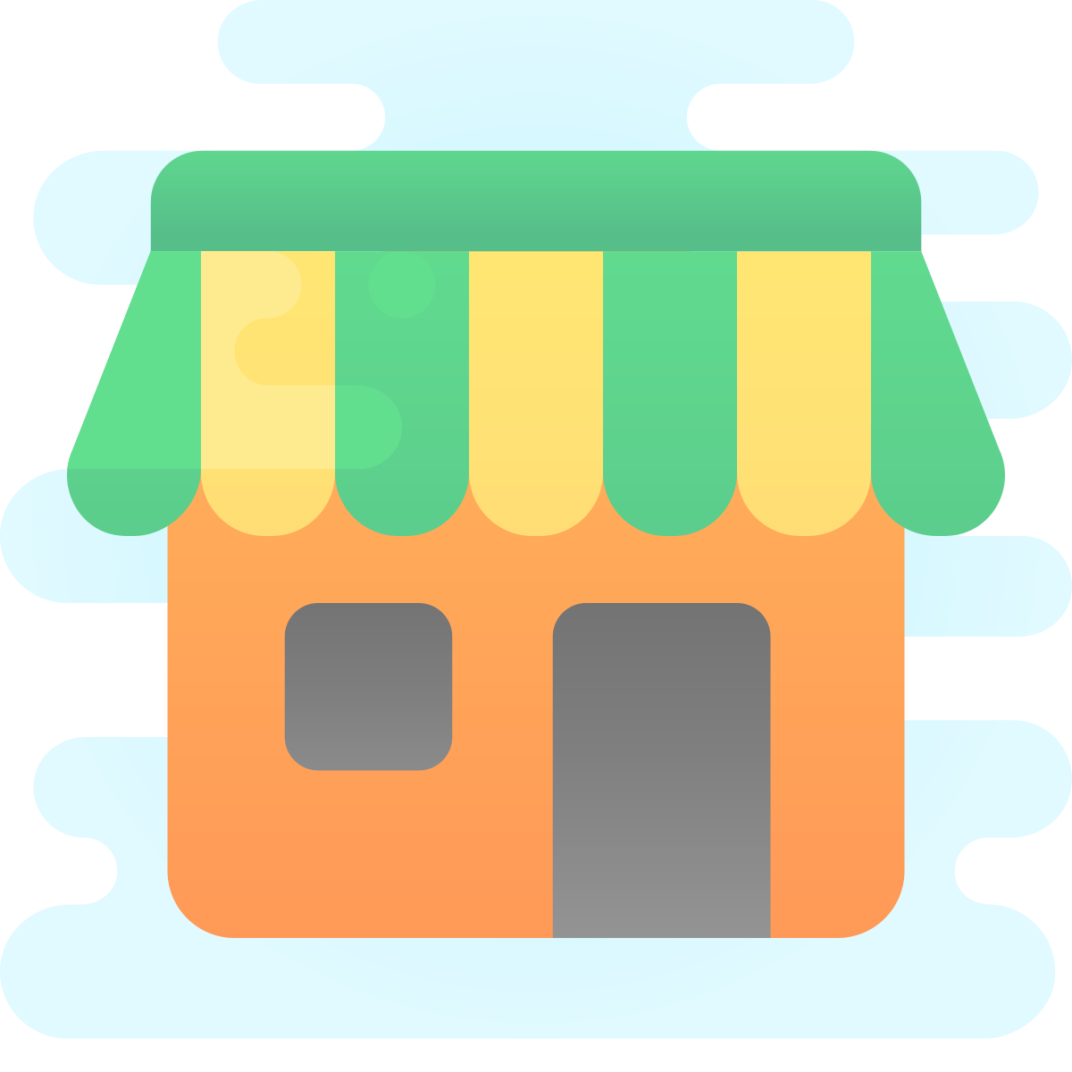 cute clipart style shop icon