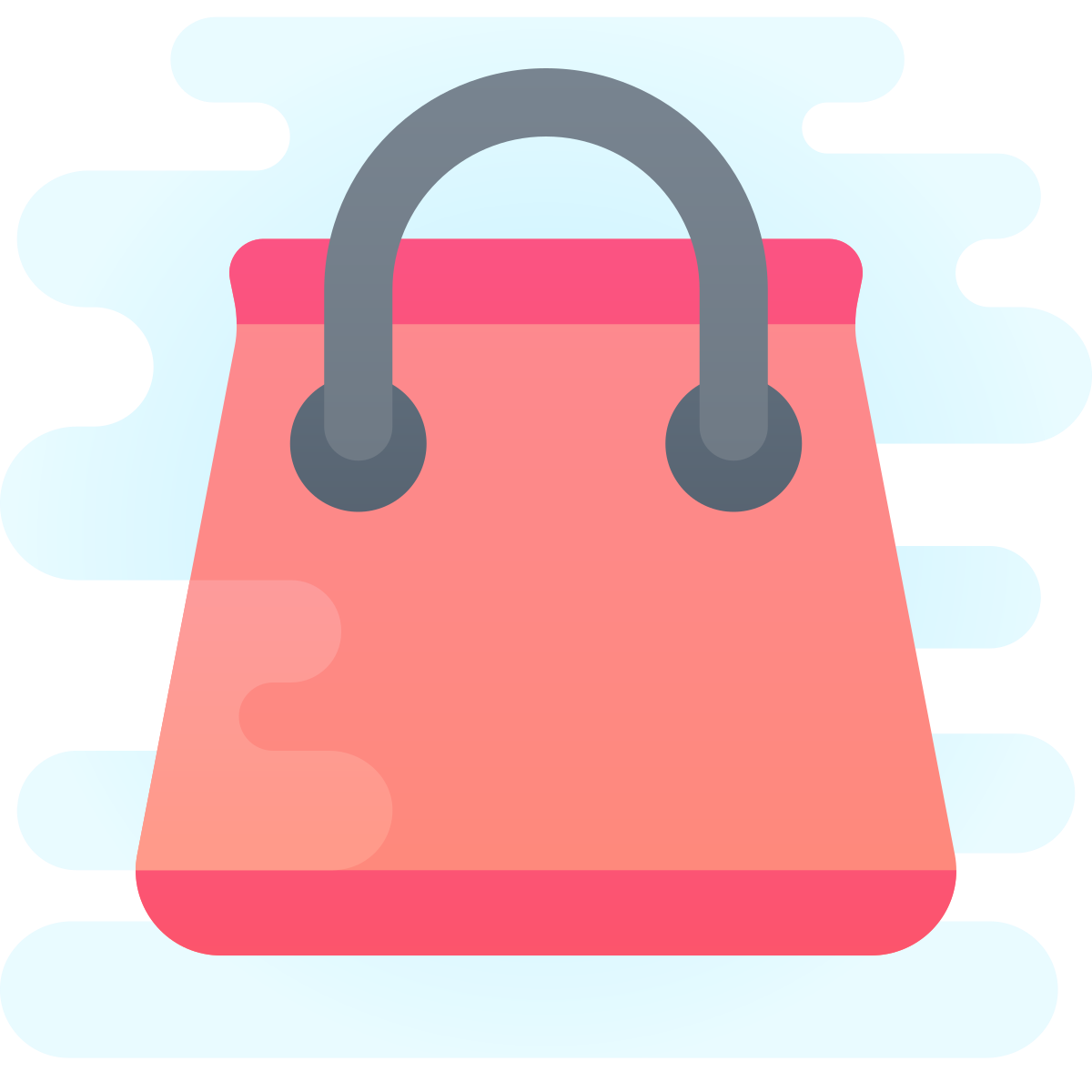 cute clipart style shopping bag icon
