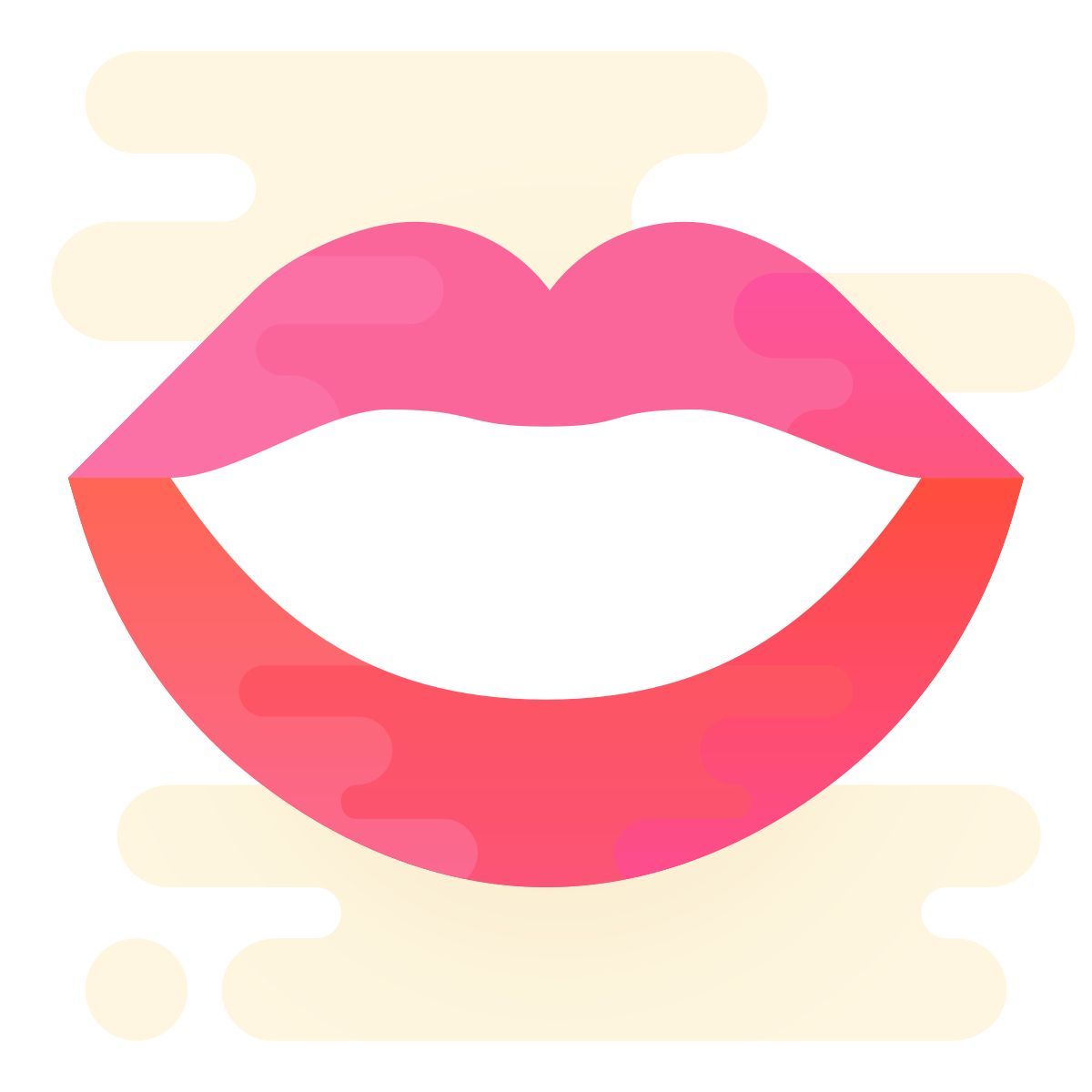 cute clipart style smiling mouth icon