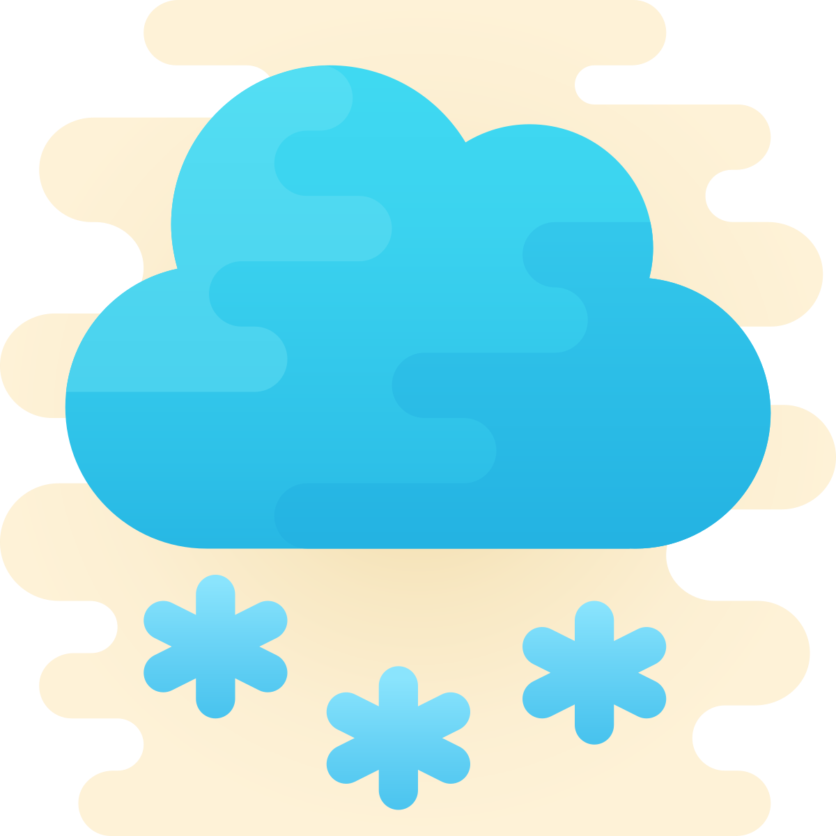 cute clipart style snow icon