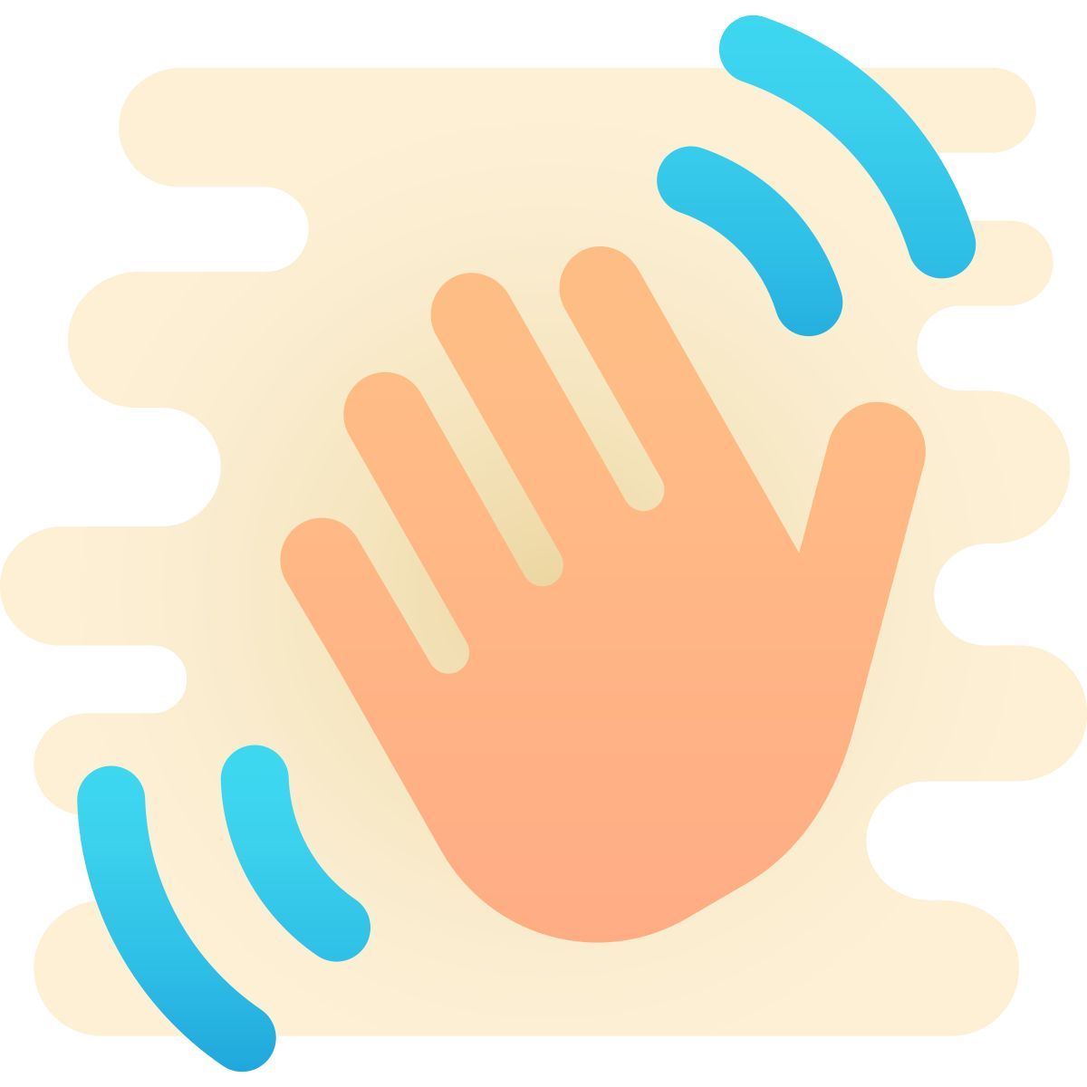 cute clipart style so so icon