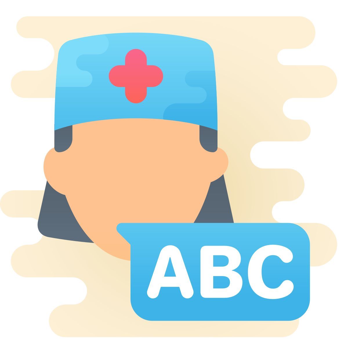 cute clipart style 言语治疗师 icon