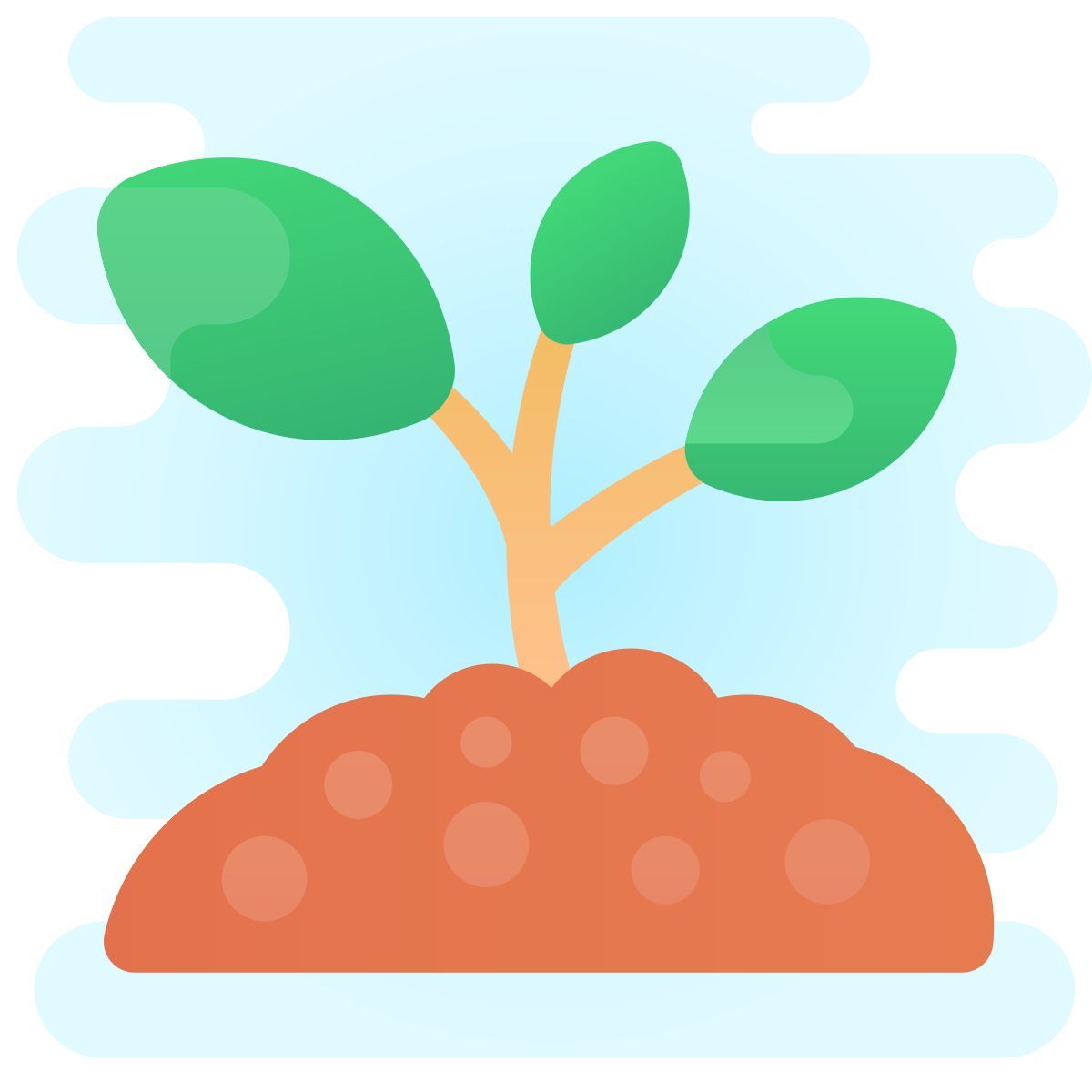 cute clipart style 发芽 icon