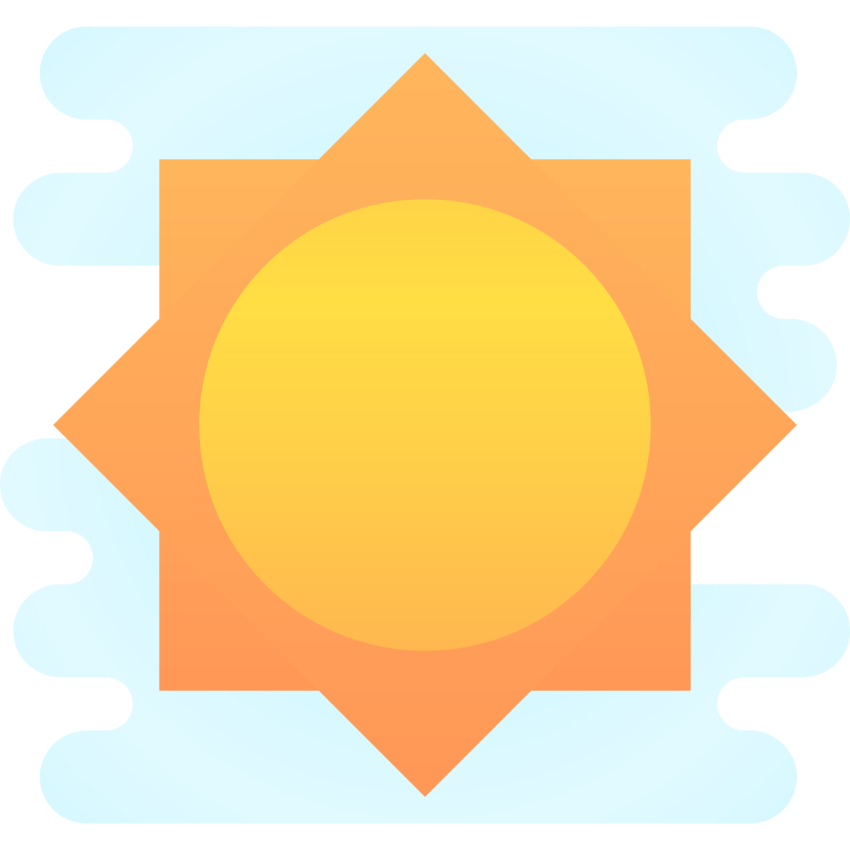 cute clipart style sun icon