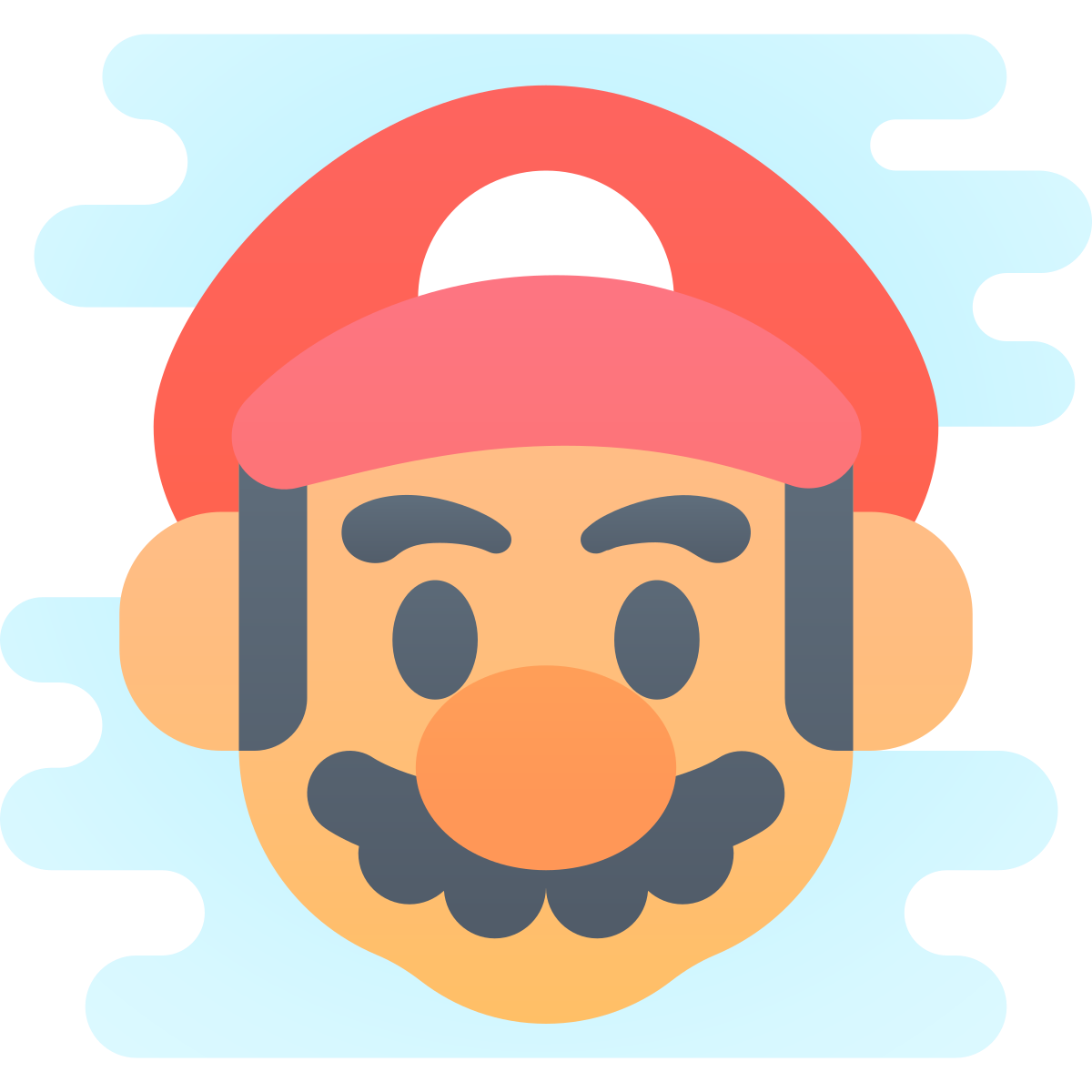 cute clipart style super mario icon