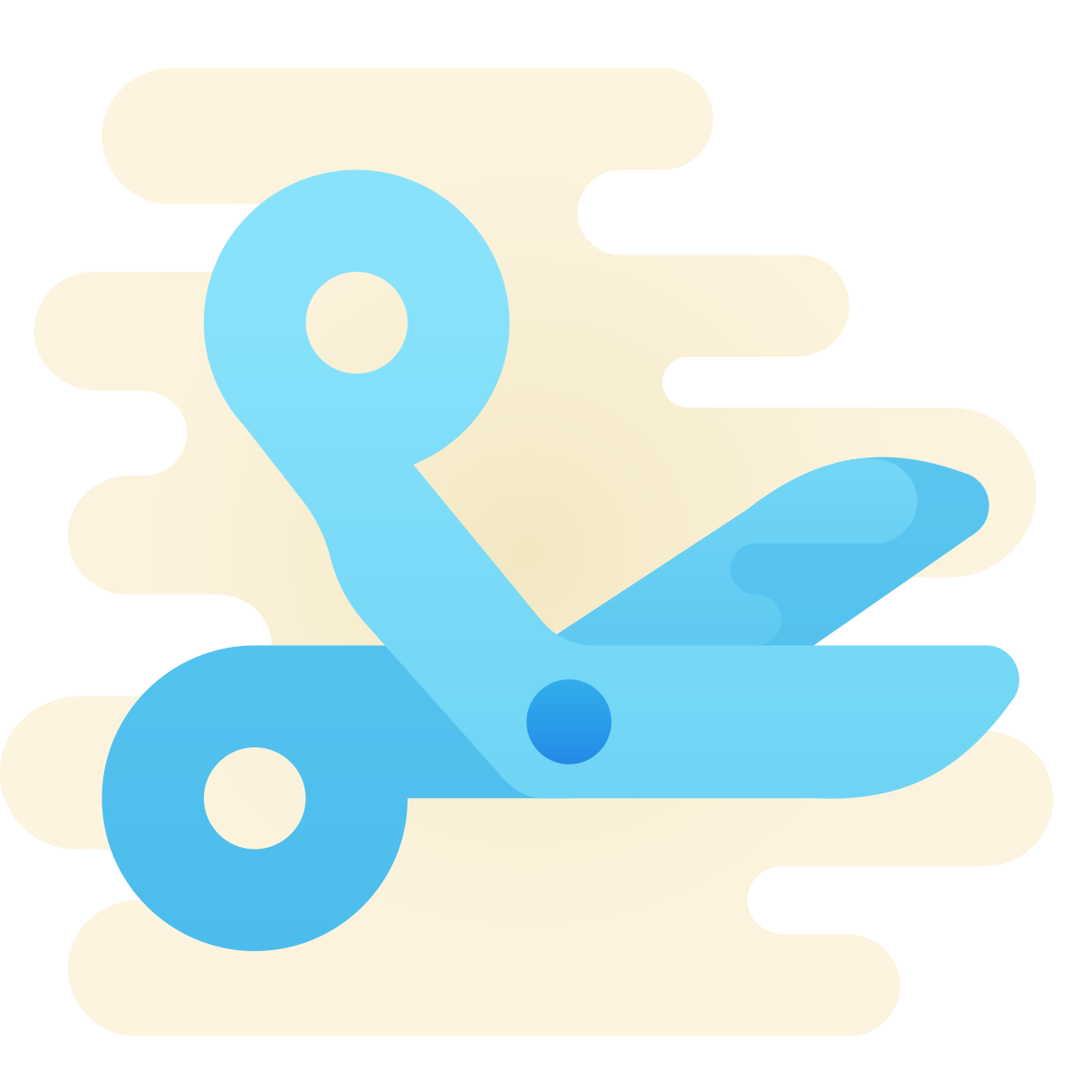 cute clipart style surgical scissors icon