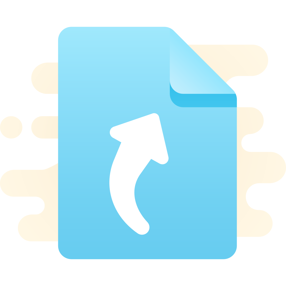 cute clipart style symlink file icon