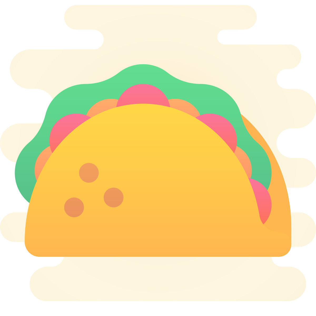 cute clipart style taco icon