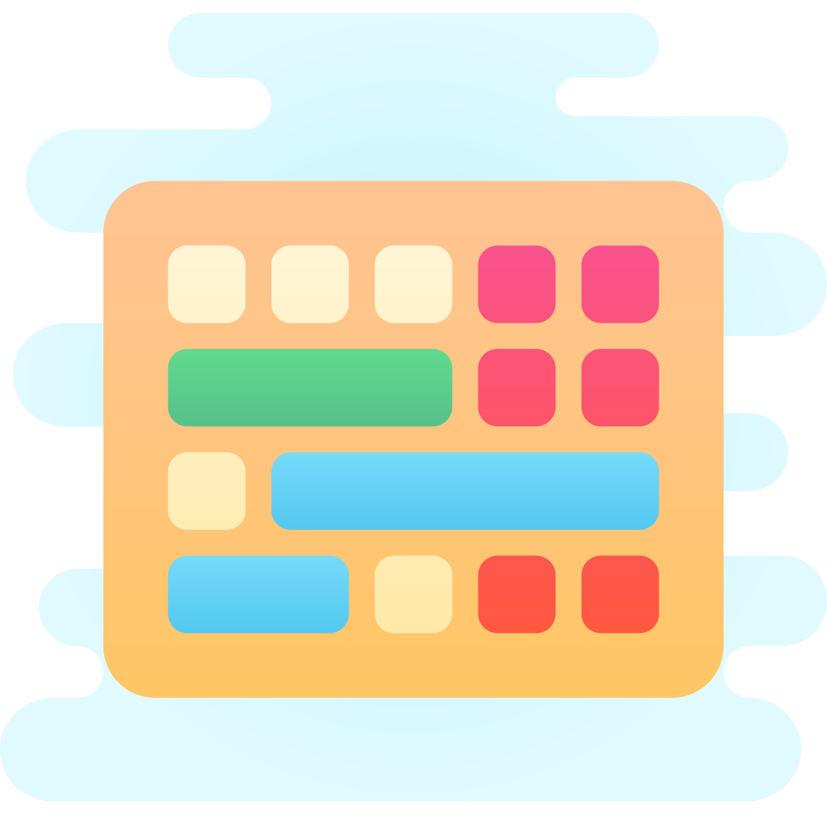 cute clipart style timeline week icon