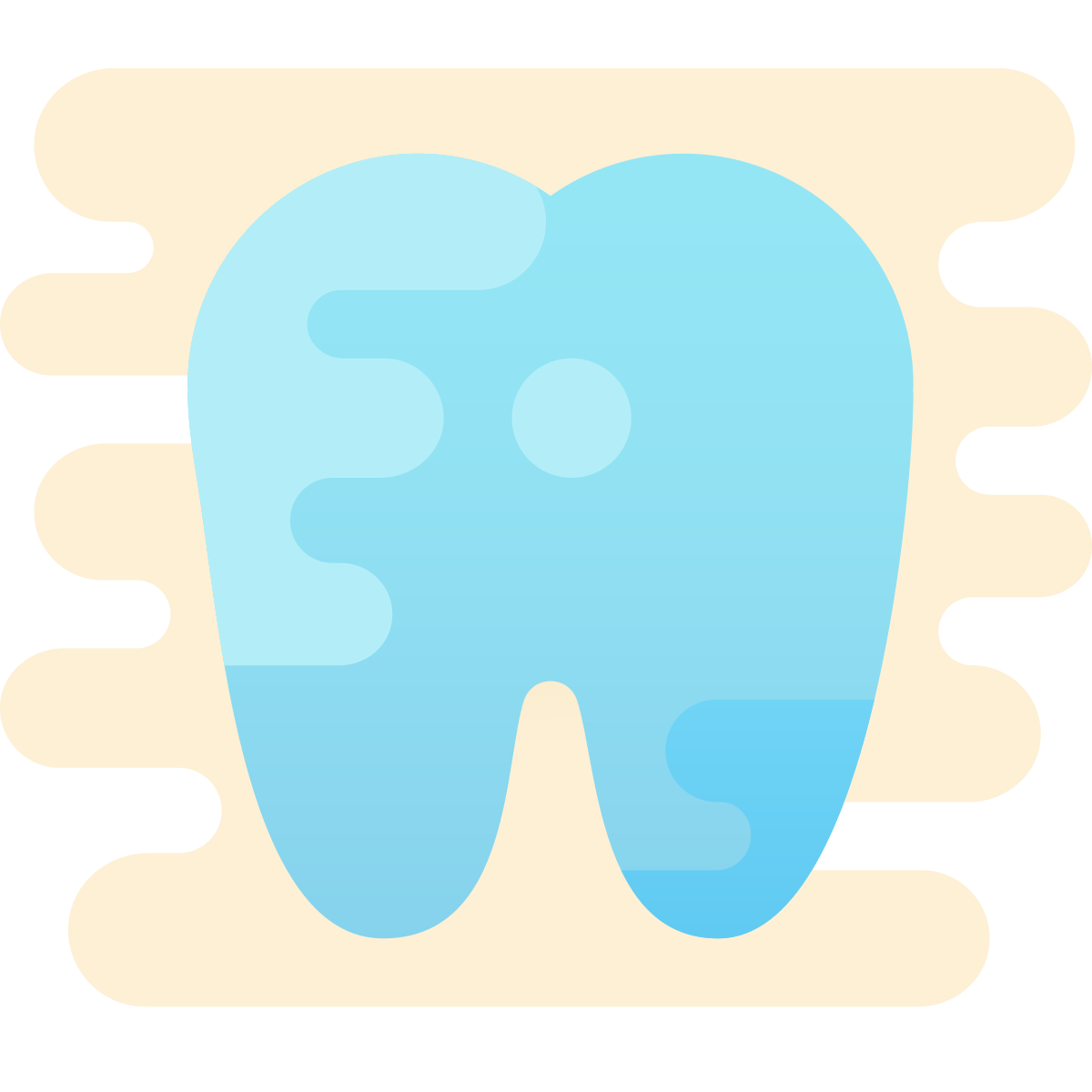 cute clipart style tooth icon