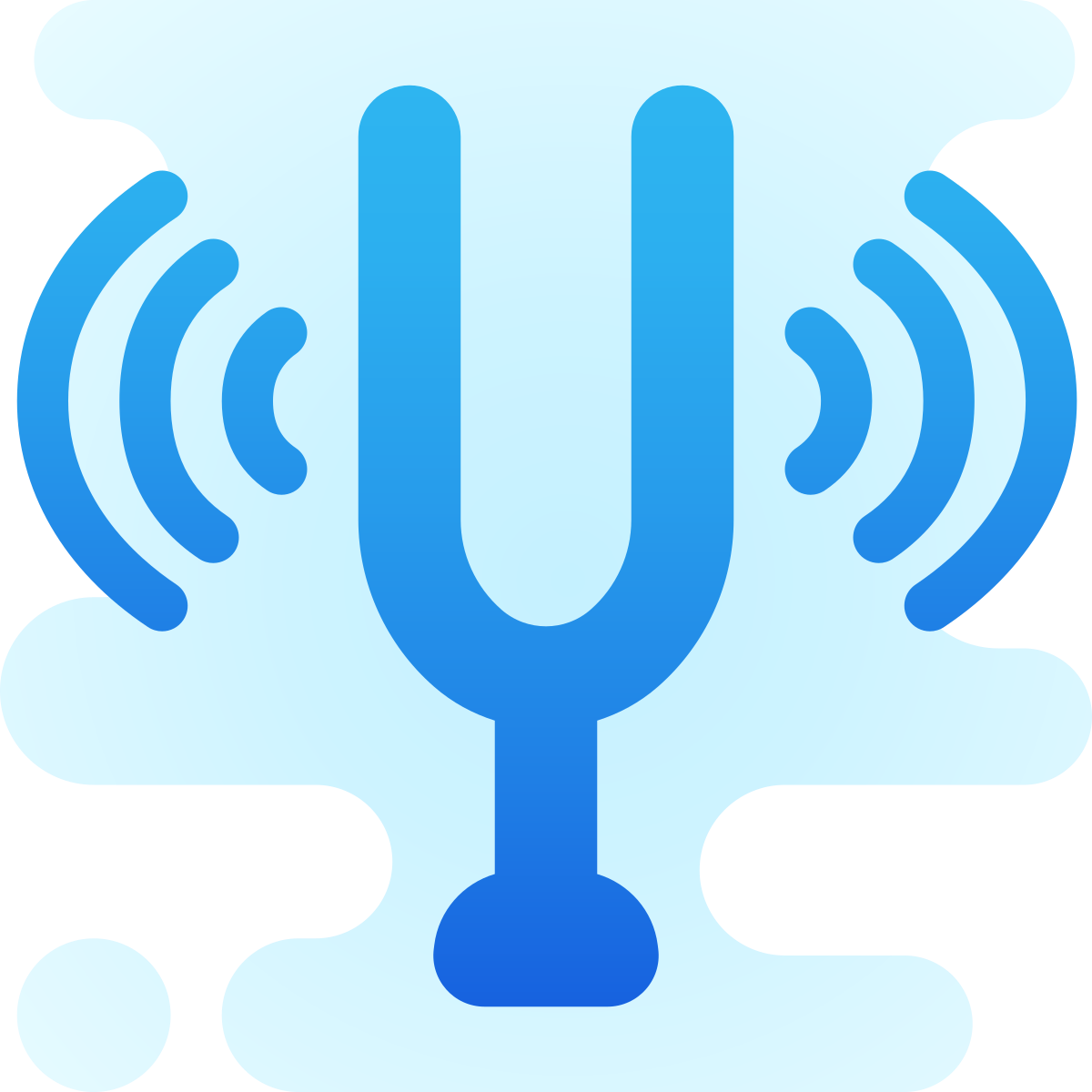 cute clipart style tuning fork icon