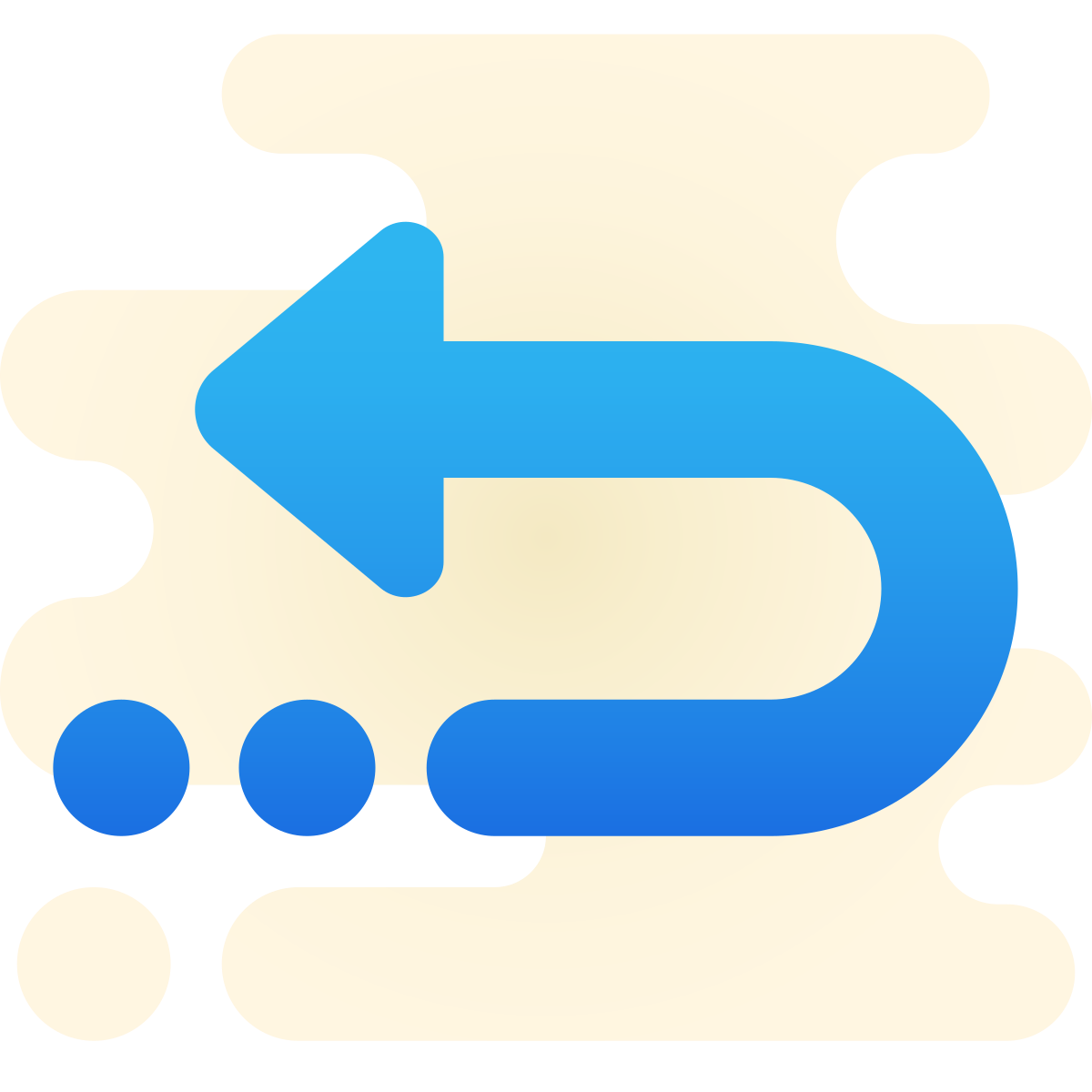 cute clipart style u turn to left icon