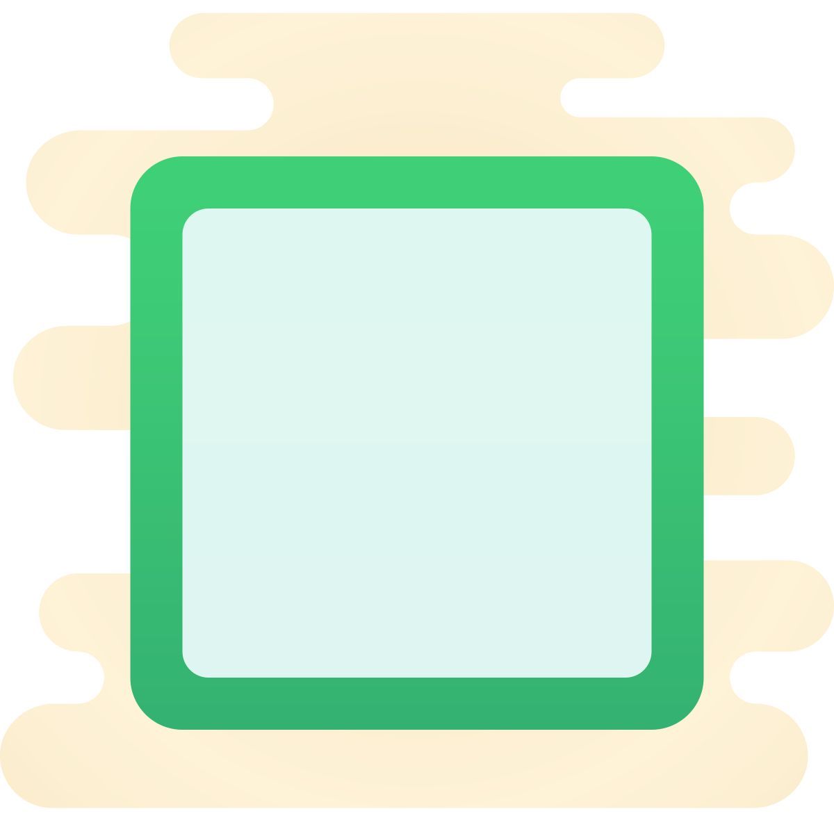 cute clipart style unchecked checkbox icon