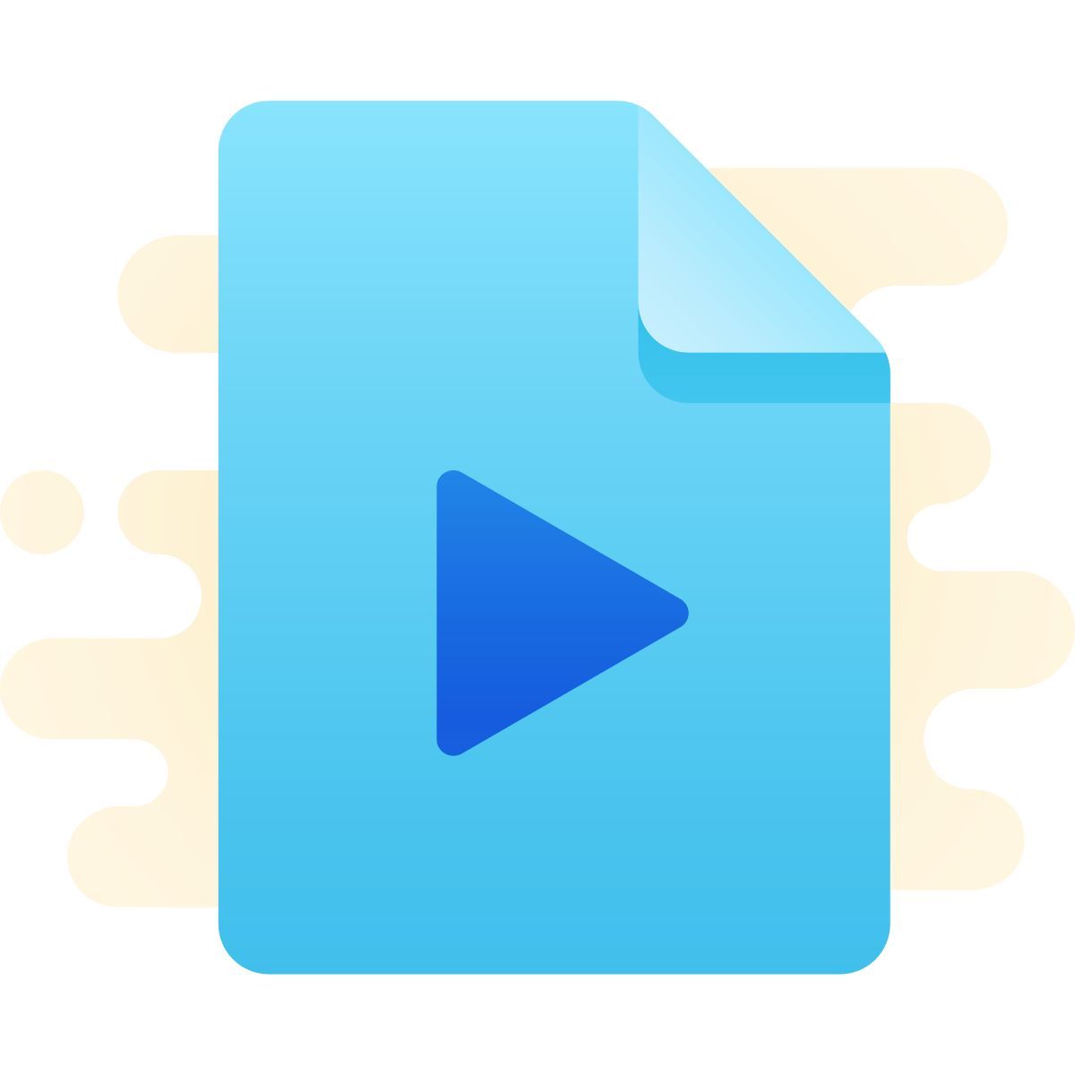 cute clipart style file video icon