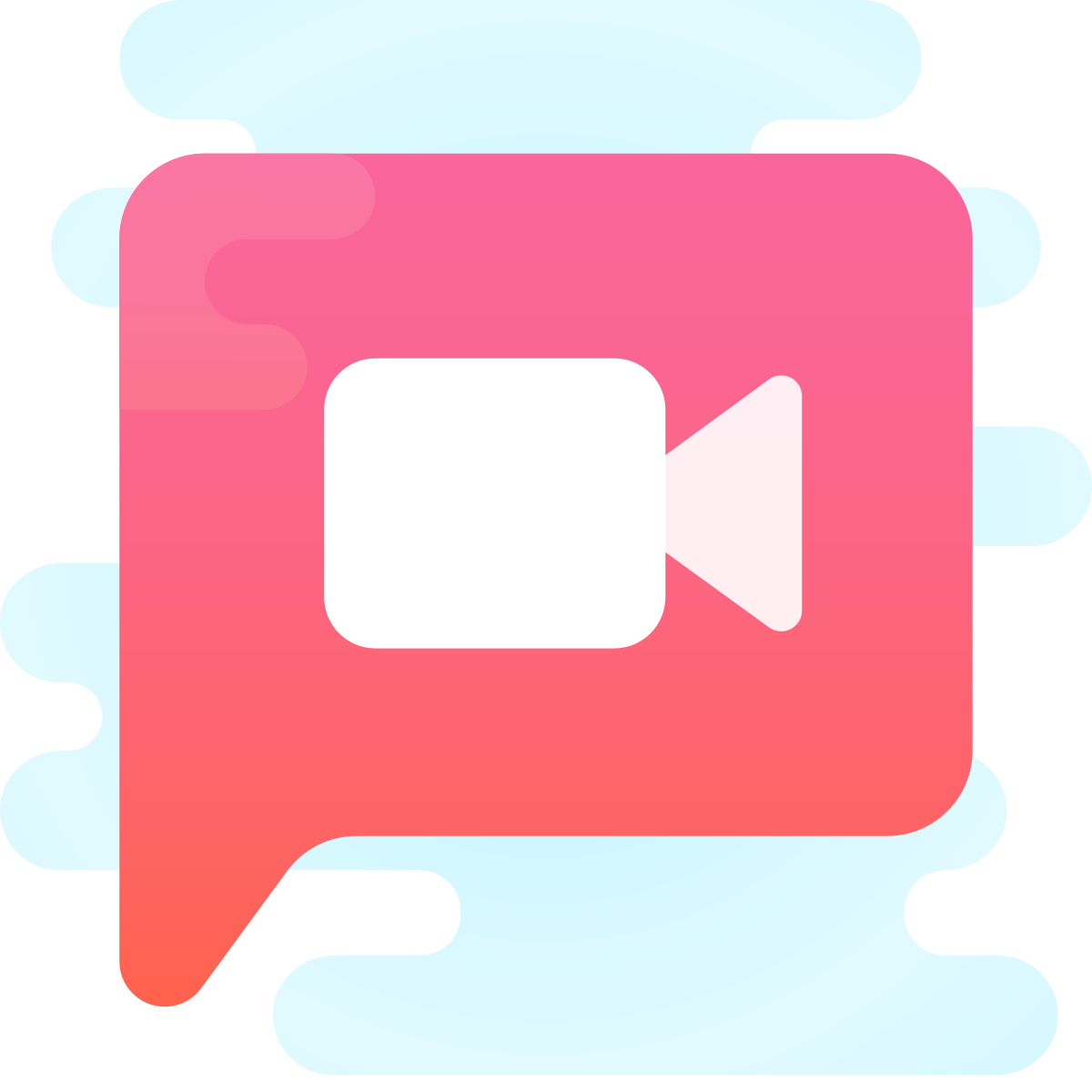 cute clipart style video message icon