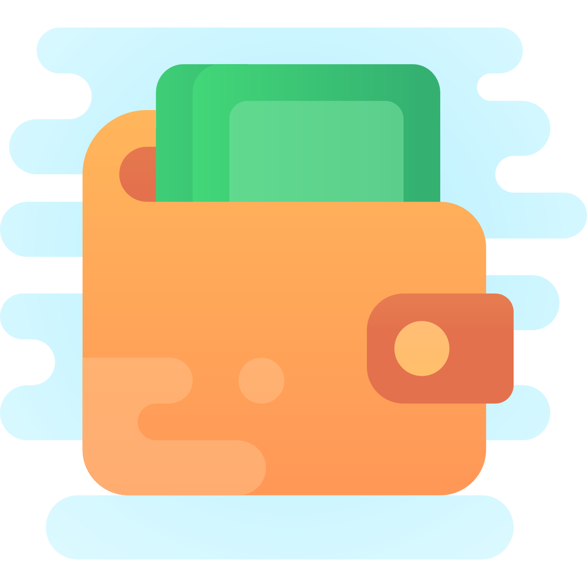 cute clipart style wallet icon
