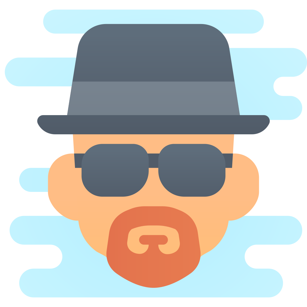 cute clipart style walter white icon