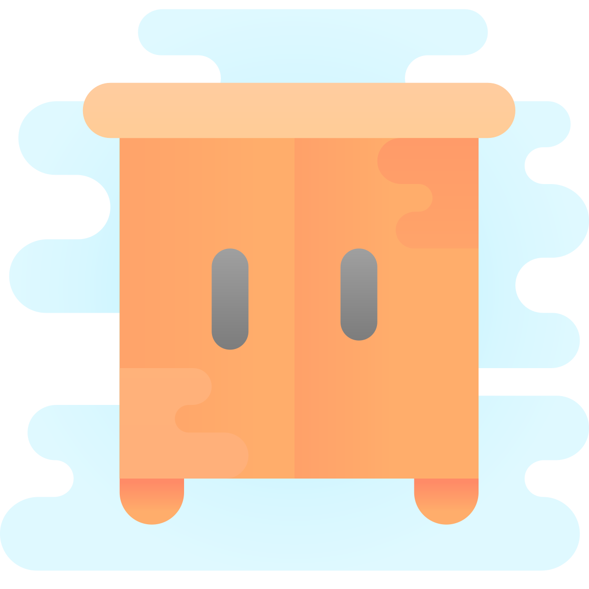 cute clipart style wardrobe icon