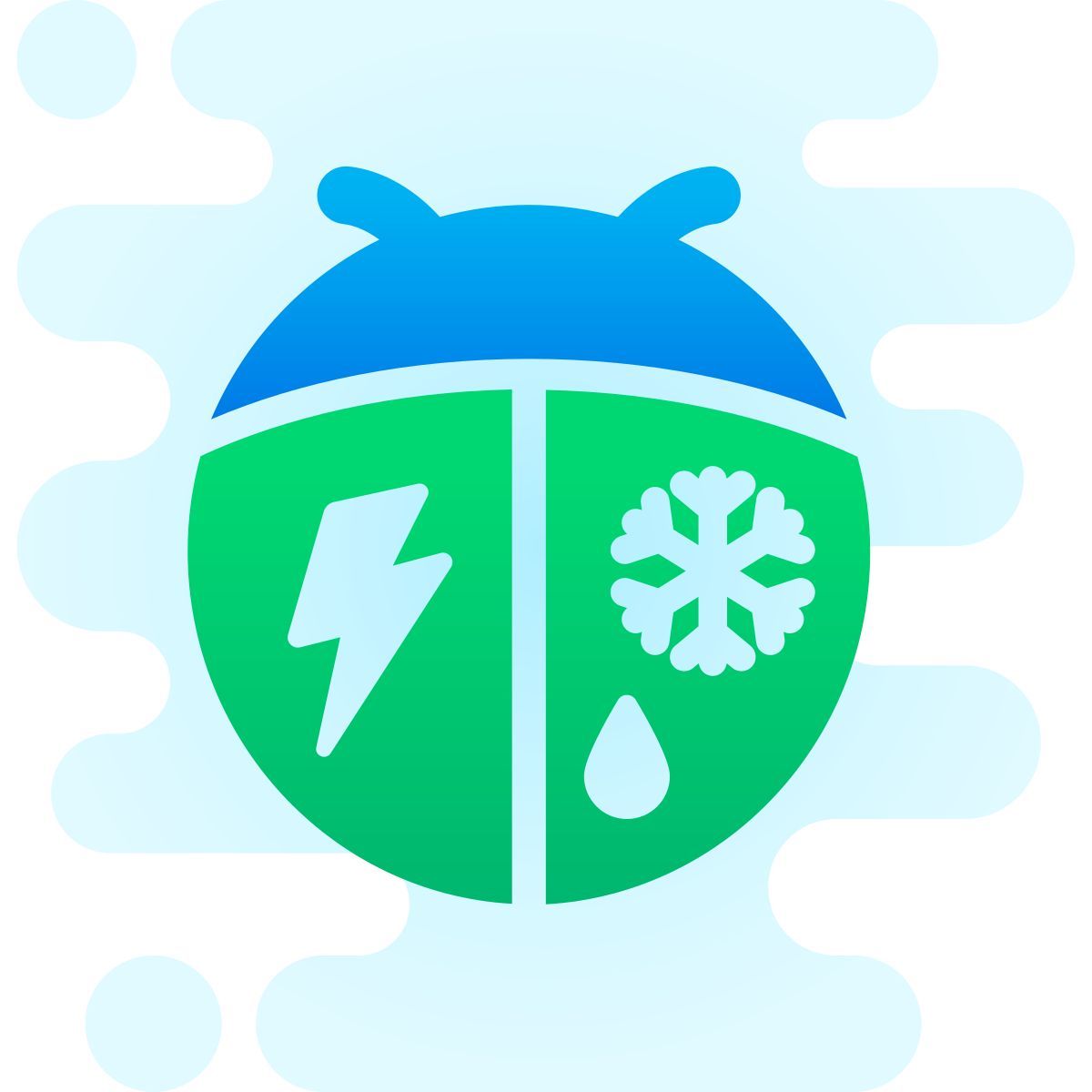 cute clipart style insecto de lluvia icon