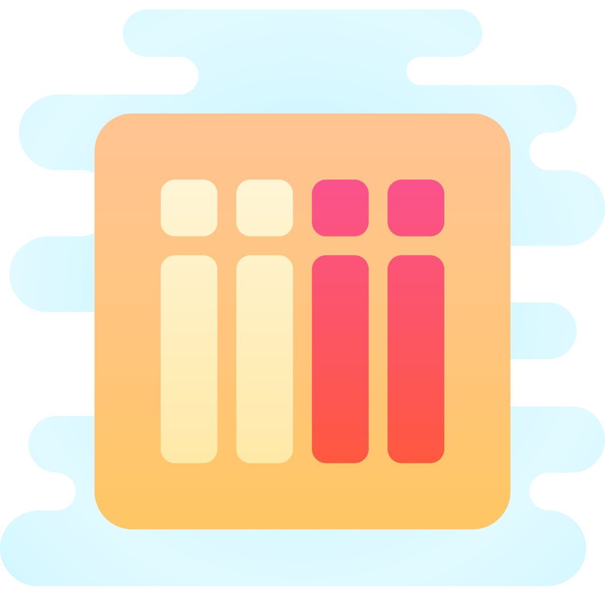 cute clipart style visualización por semana icon