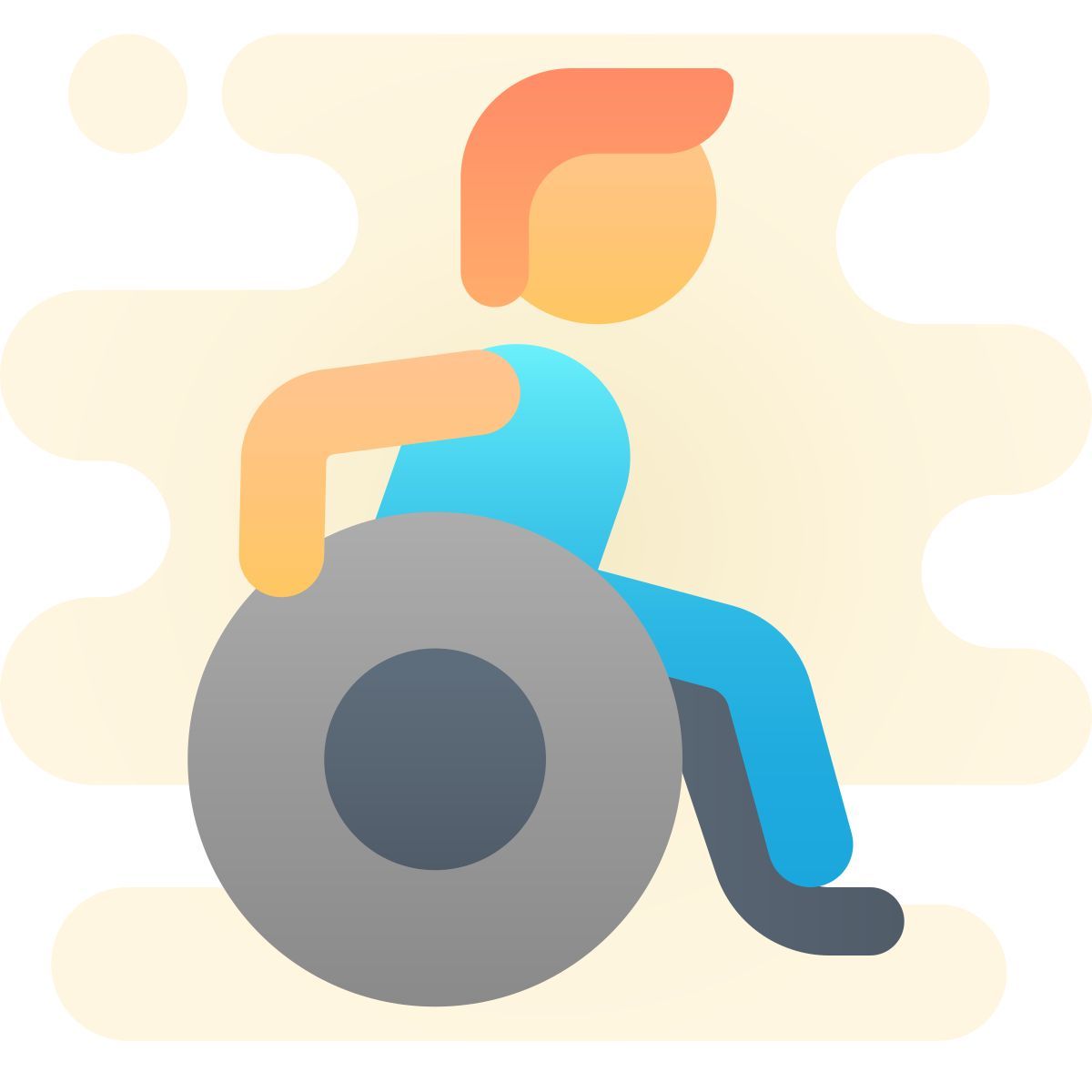 cute clipart style rollstuhl icon