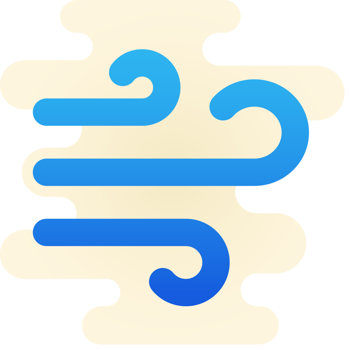 cute clipart style wind icon