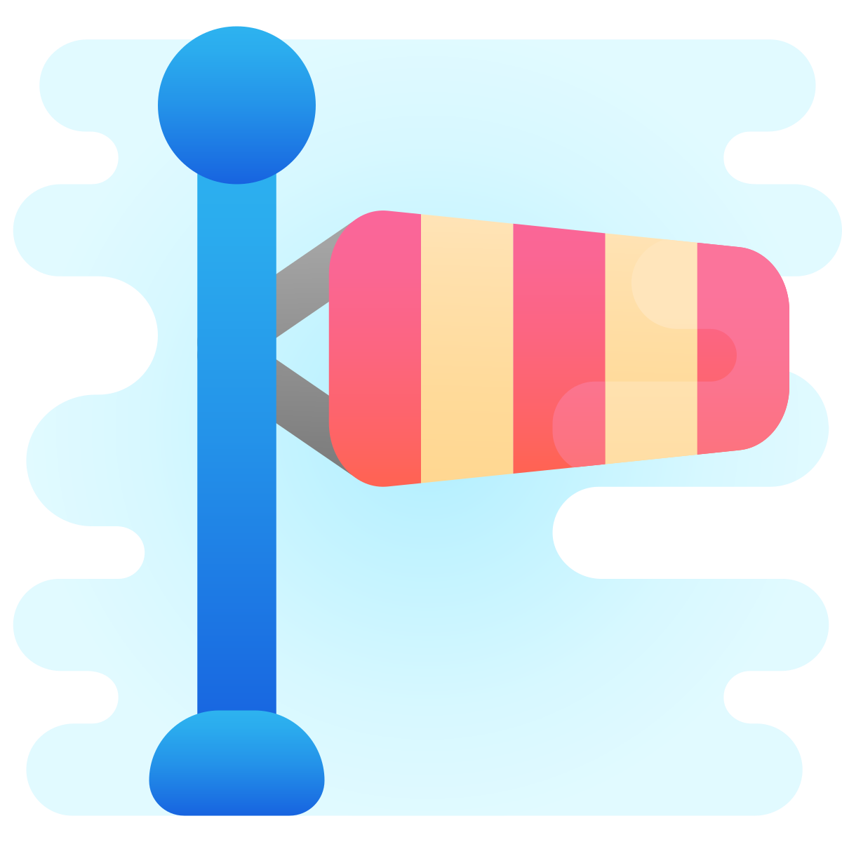 cute clipart style windsock icon