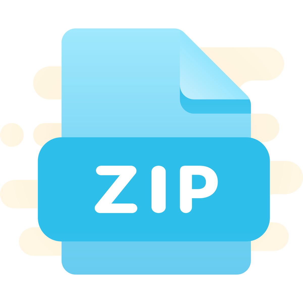 cute clipart style zip icon