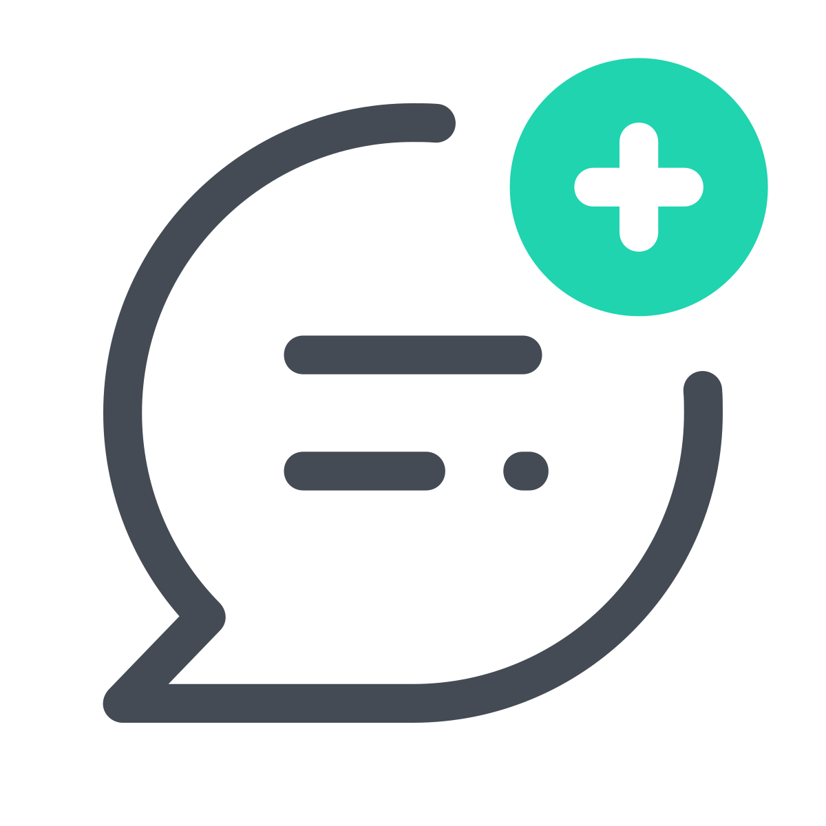 pastel color style add to chat icon
