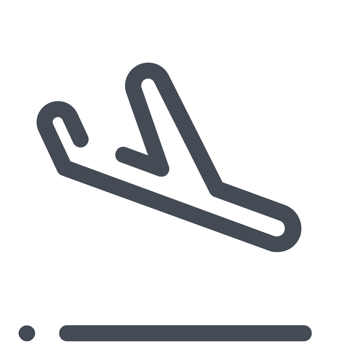 pastel color style airplane landing icon