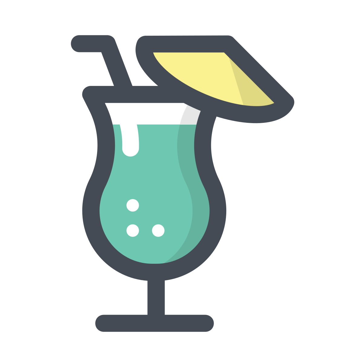 pastel color style alcoholic cocktail icon