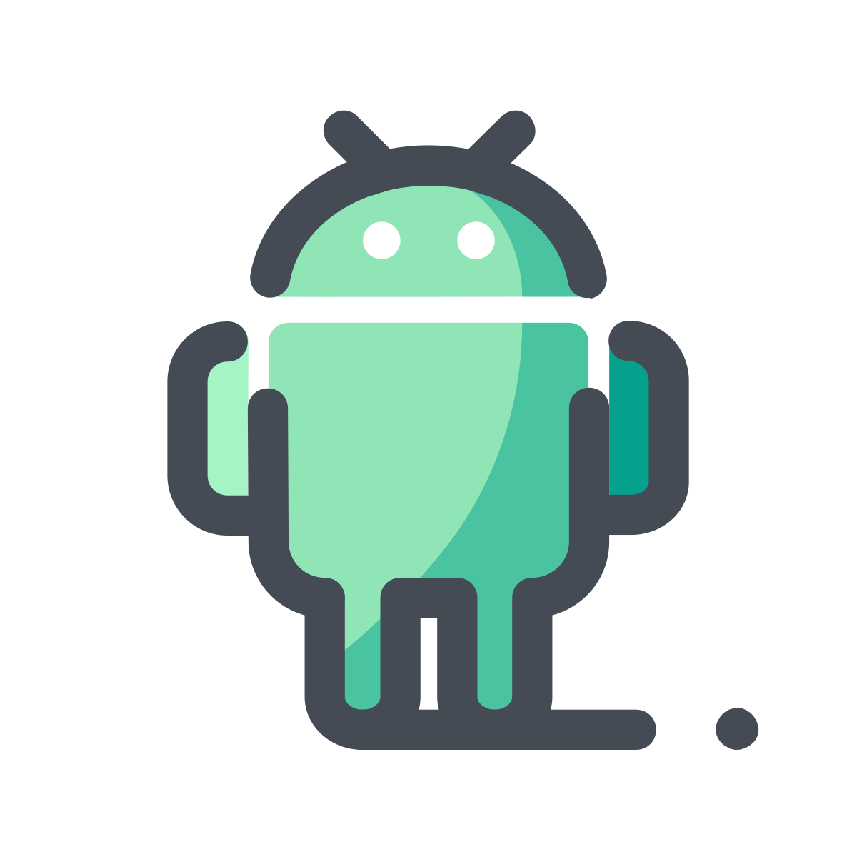 pastel color style android os icon