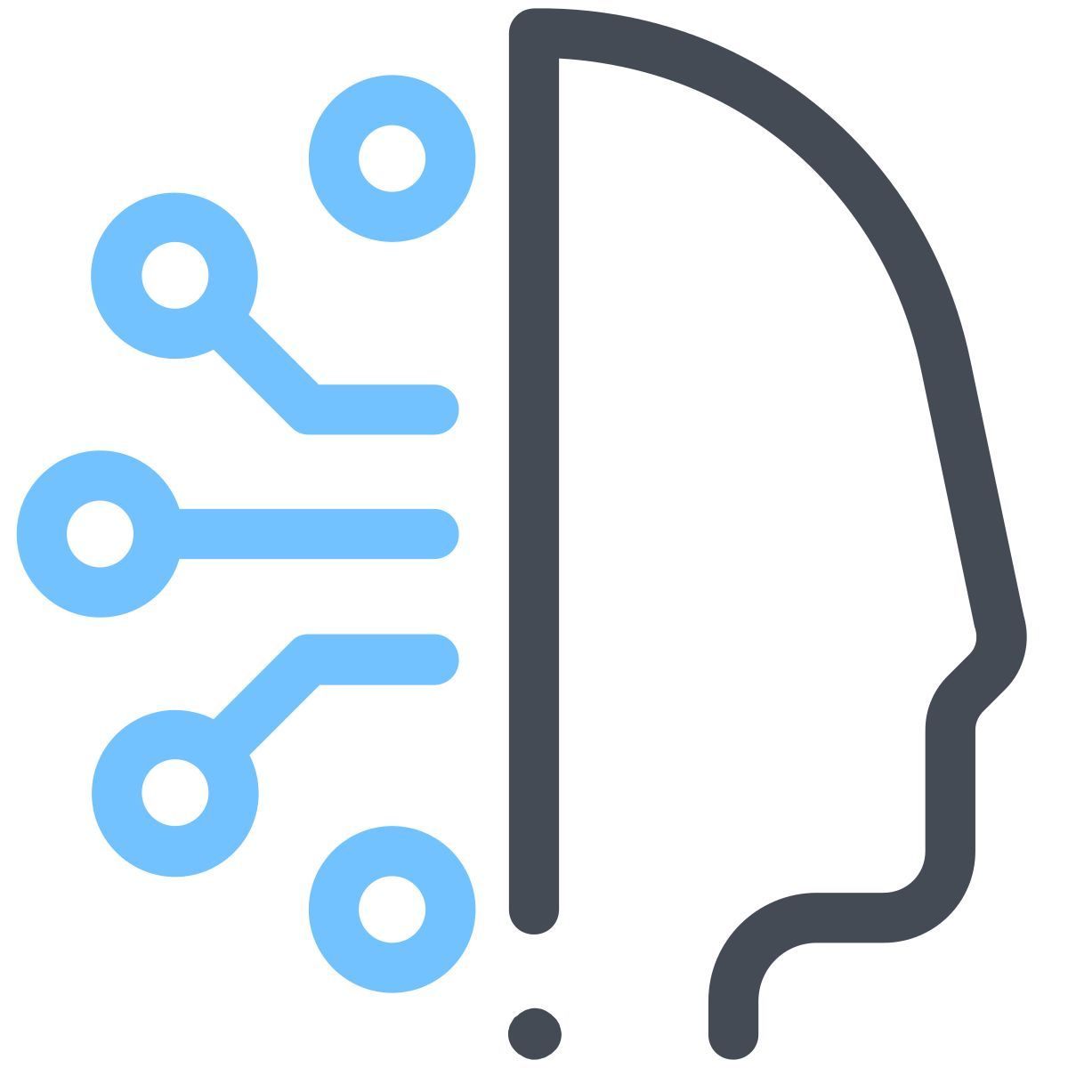 pastel color style künstliche intelligenz icon