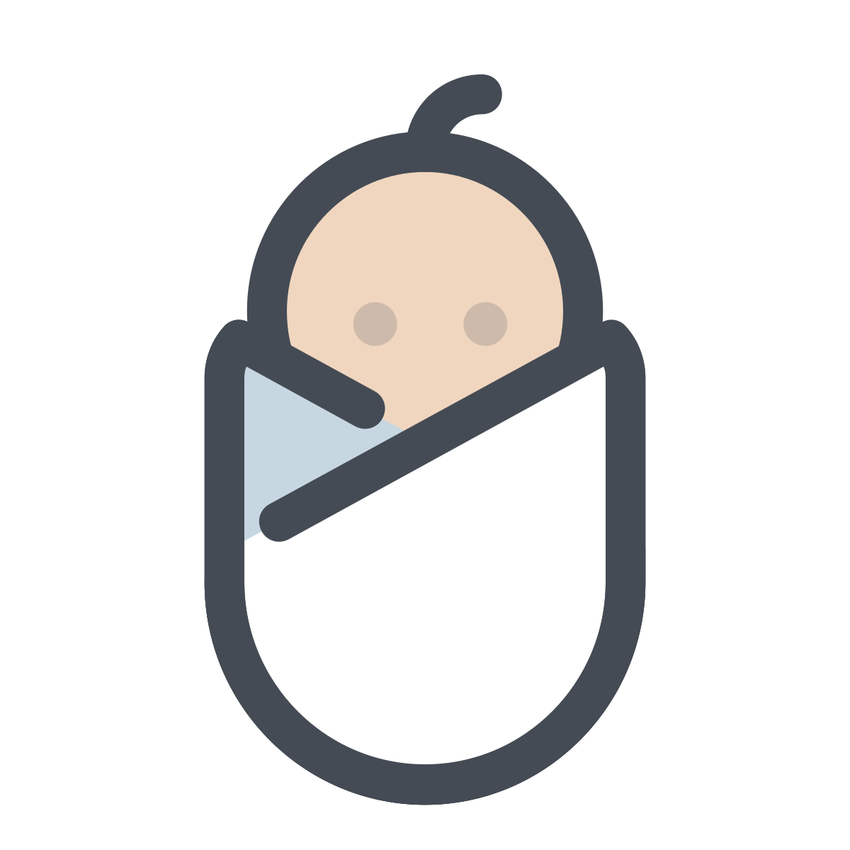 pastel color style baby icon