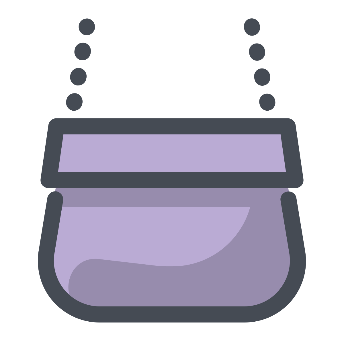 pastel color style bag back view icon