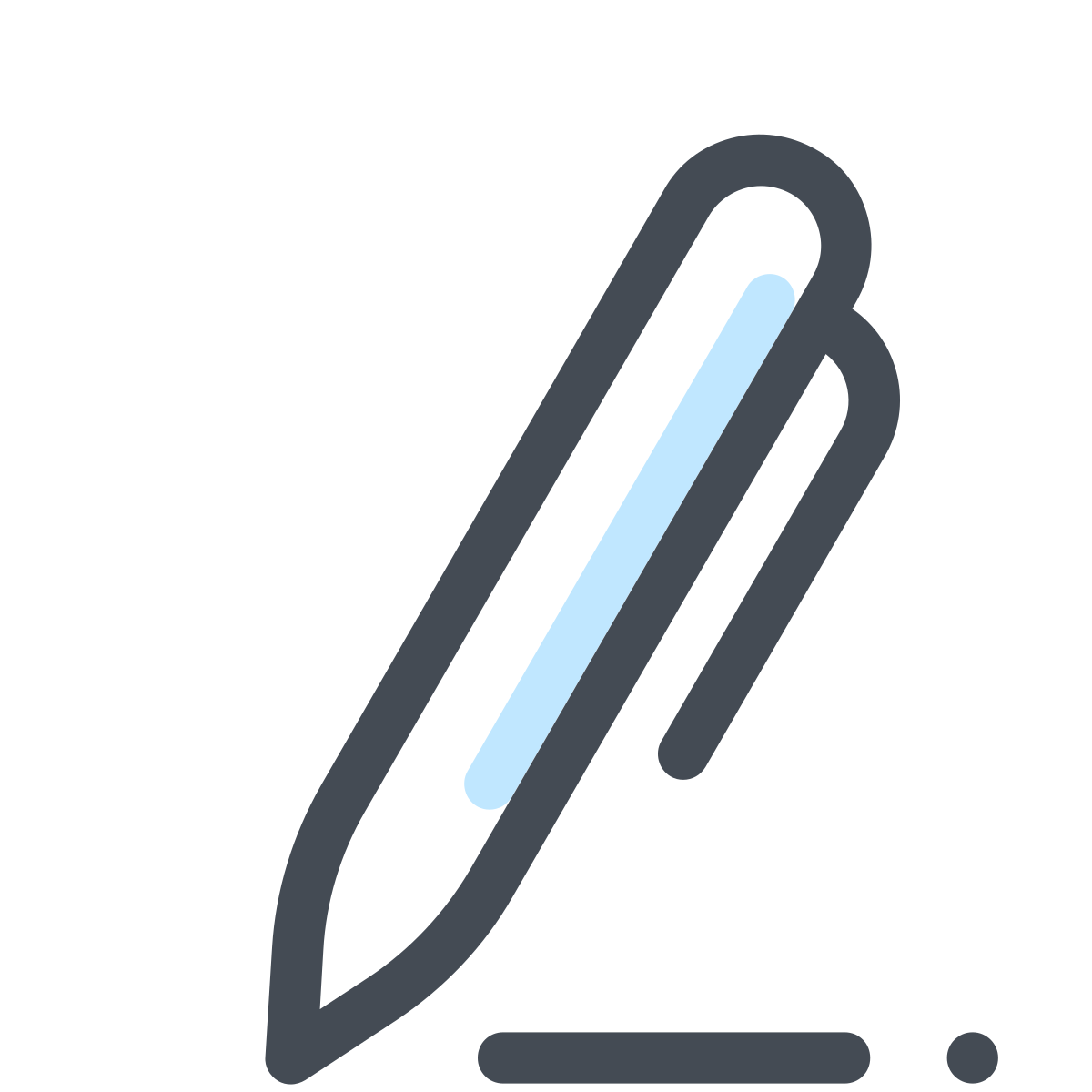 pastel color style ball point pen icon