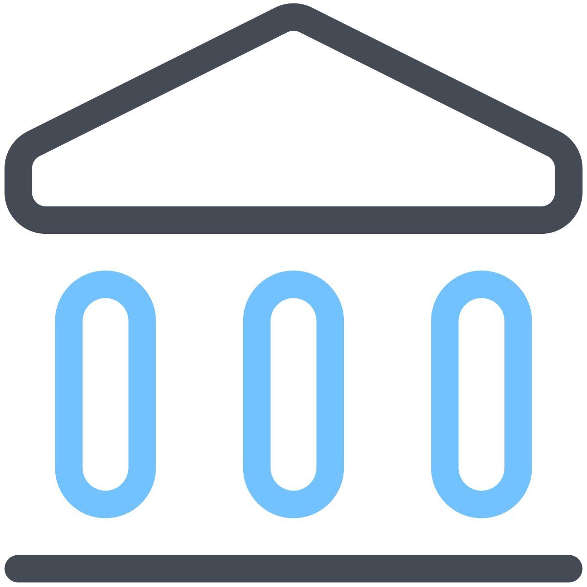 pastel color style bâtiment de banque icon