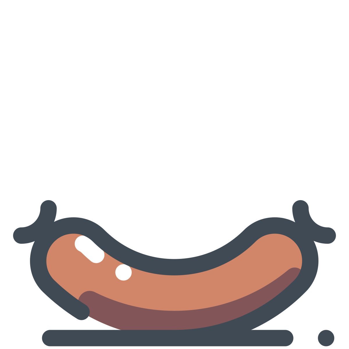 pastel color style barbacoa icon