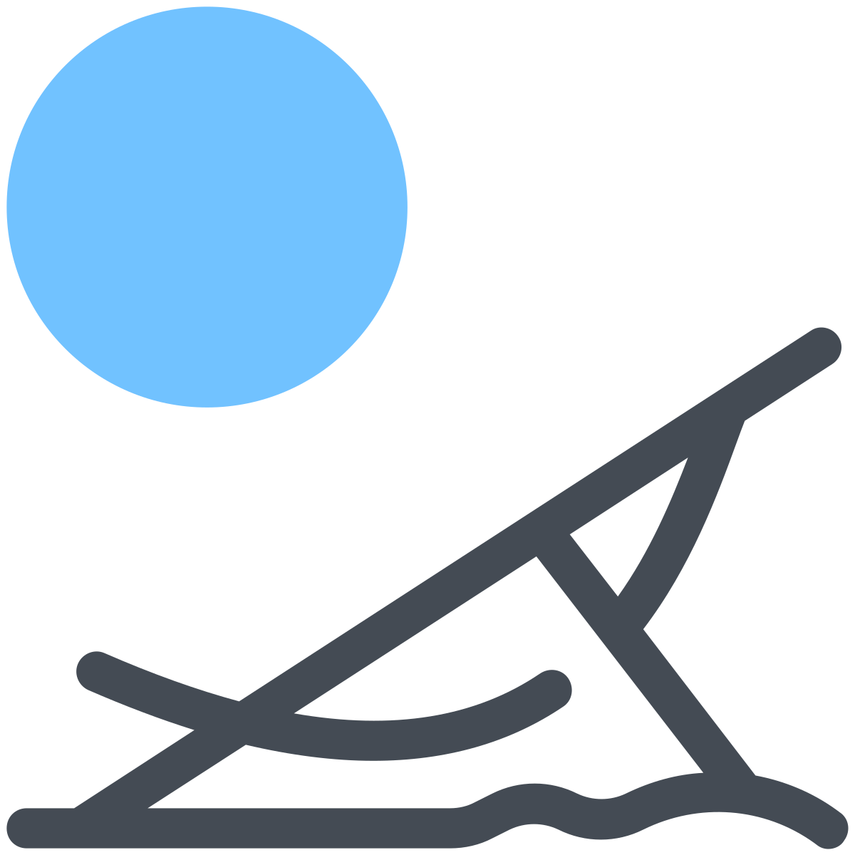 pastel color style beach chair  v3 icon