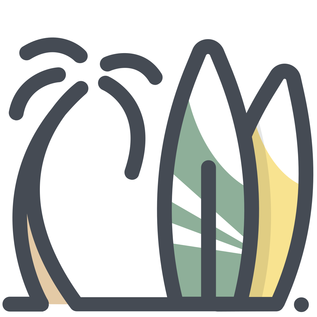 pastel color style beach icon