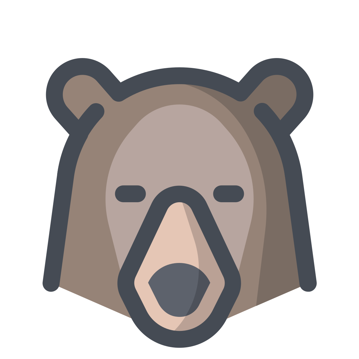 pastel color style bear icon