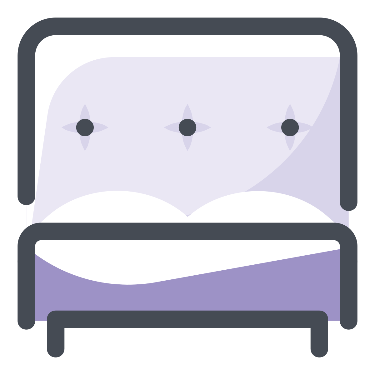 pastel color style bed icon